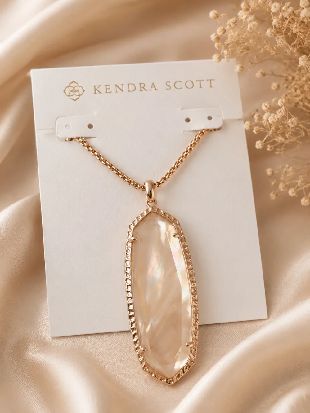 Kendra Scott Layden Rose Gold & Peach Illusion Necklace